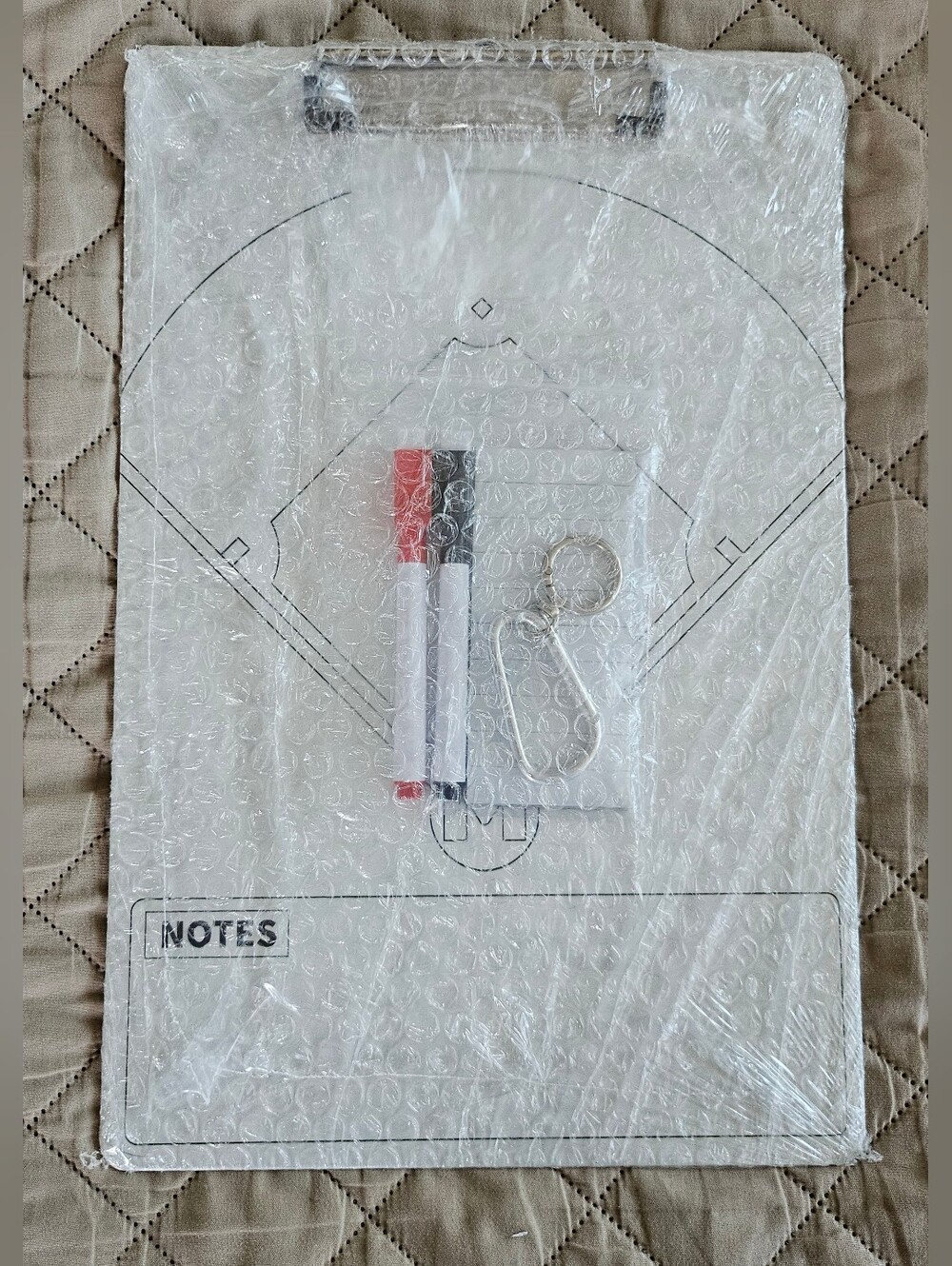 Dry erase clipboard for baseball, baseball training and match guidance